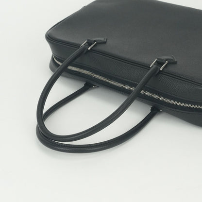 Hermes Plume Elan 28 Tote Epsom Noir Black Silver Veau Handbag — view 4