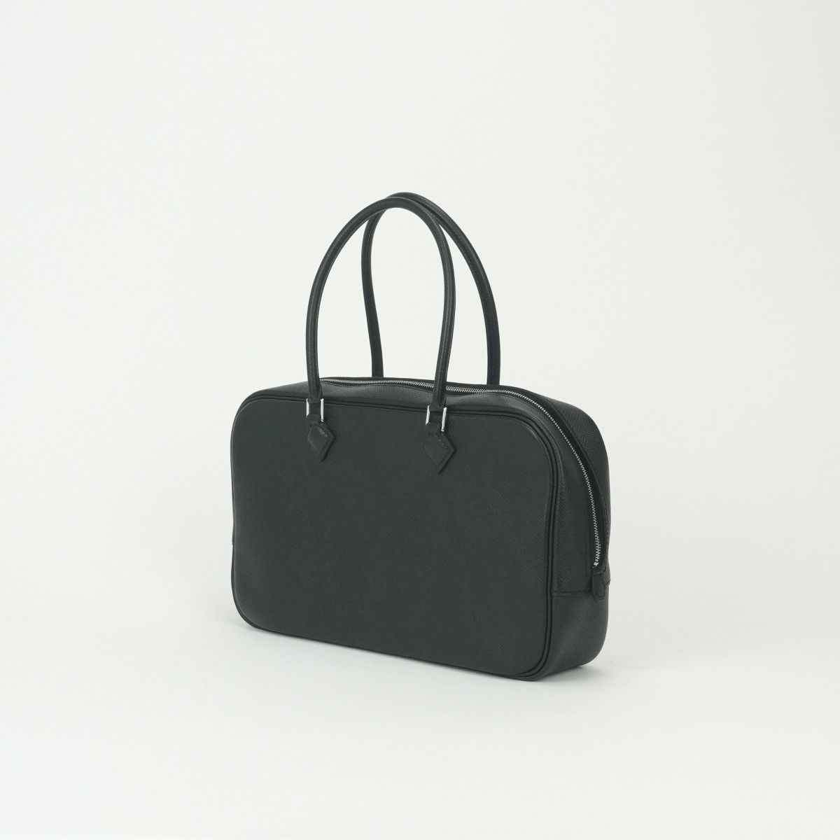 Hermes Plume Elan 28 Tote Epsom Noir Black Silver Veau Handbag — view 2