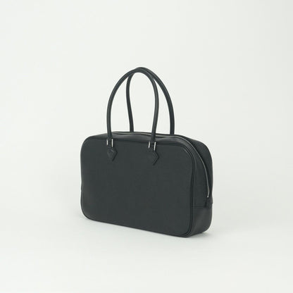 Hermes Plume Elan 28 Tote Epsom Noir Black Silver Veau Handbag — view 2