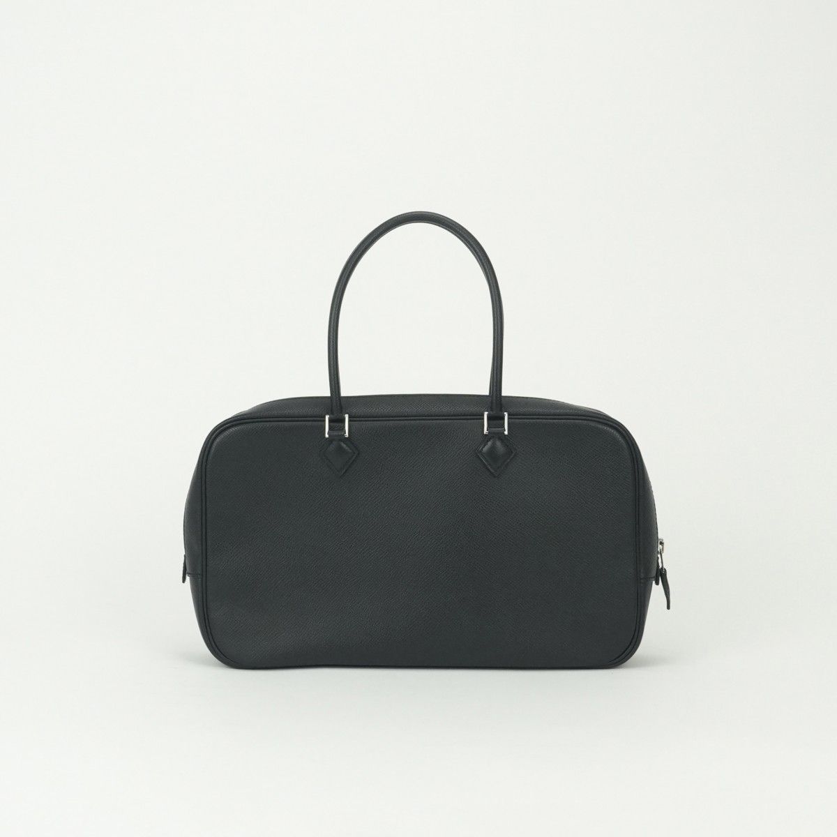 Hermes Plume Elan 28 Tote Epsom Noir Black Silver Veau Handbag — view 3