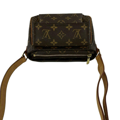 Louis Vuitton Vintage Viva Cite PM Monogram Leather Shoulder Bag Pochette Brown — view 4