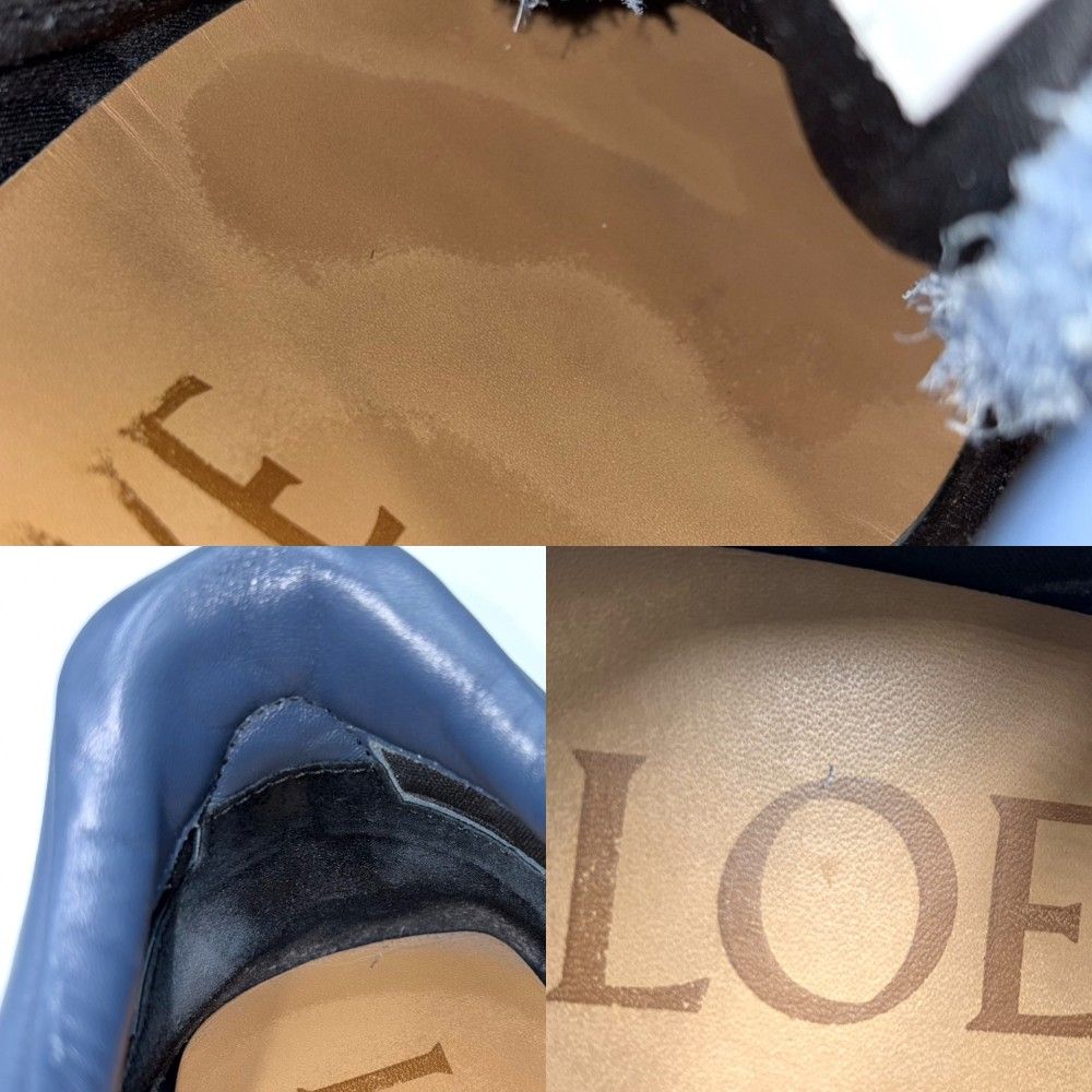 Loewe Sneakers Flo Runner Shoes Running 40 Nylon Suede Blue — view 7