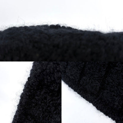 Chanel Scarf Check Knit CC Logo Cashmere Silk Polyamide Black — view 4