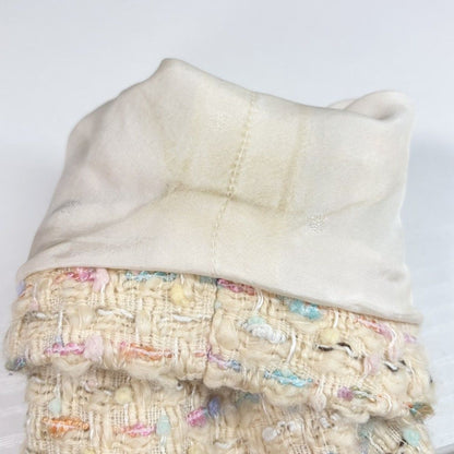 Chanel Tweed Jacket Coco Button 38 Beige Multicolor Gold Spring Autumn — view 8