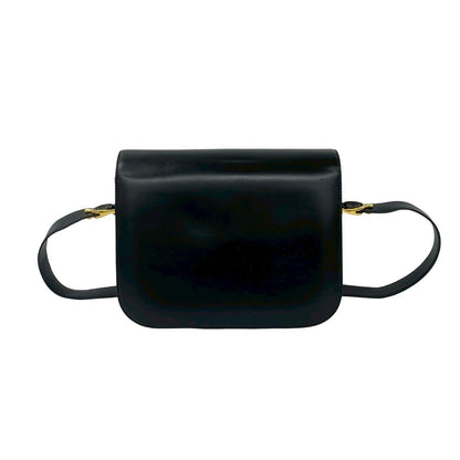 Celine Vintage Carriage Calf Leather Shoulder Bag Pochette Crossbody Black — view 3