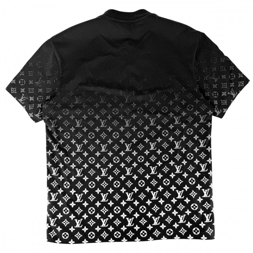 Louis Vuitton Short Sleeve T-Shirt Monogram Gradient Top M Black White Cotton — view 2