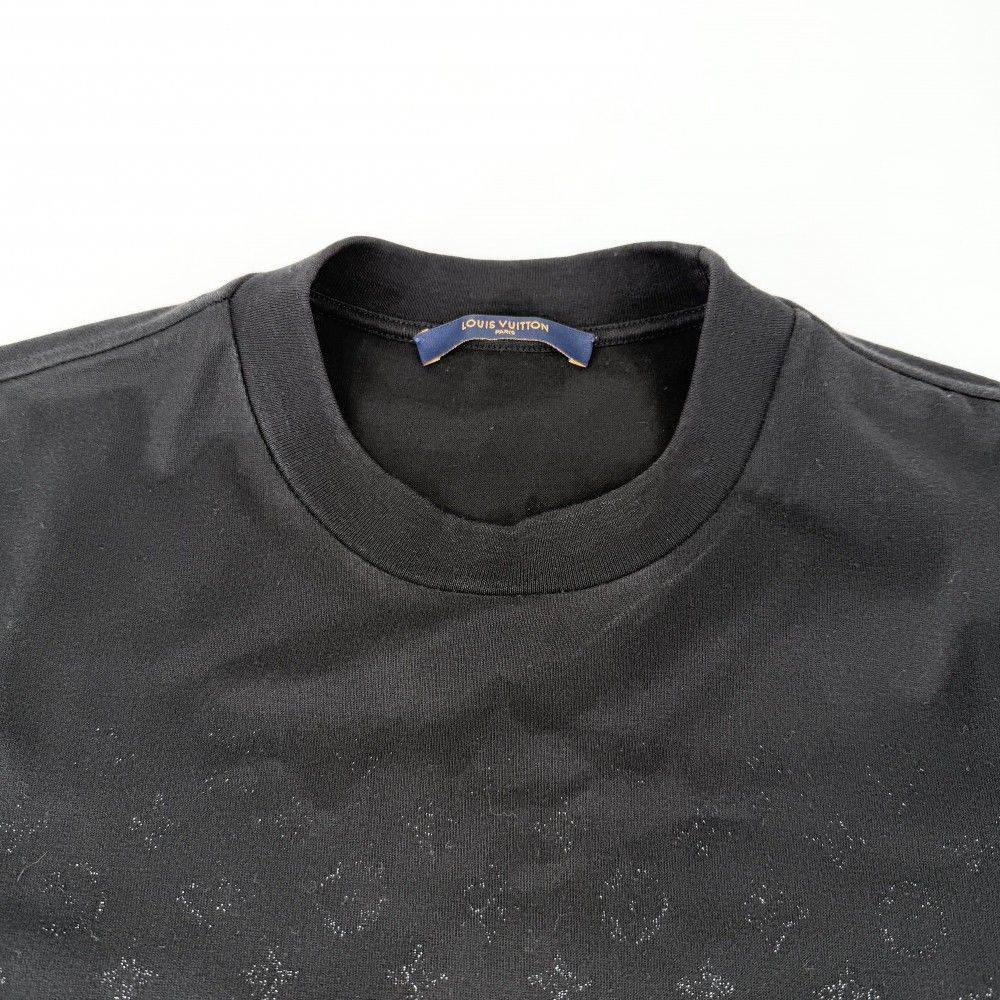 Louis Vuitton Short Sleeve T-Shirt Monogram Gradient Top M Black White Cotton — view 5