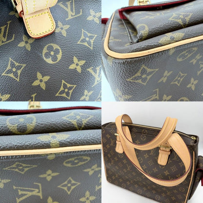 Louis Vuitton Tote Multiplicity Handbag Shoulder Monogram Canvas Brown Gold — view 7