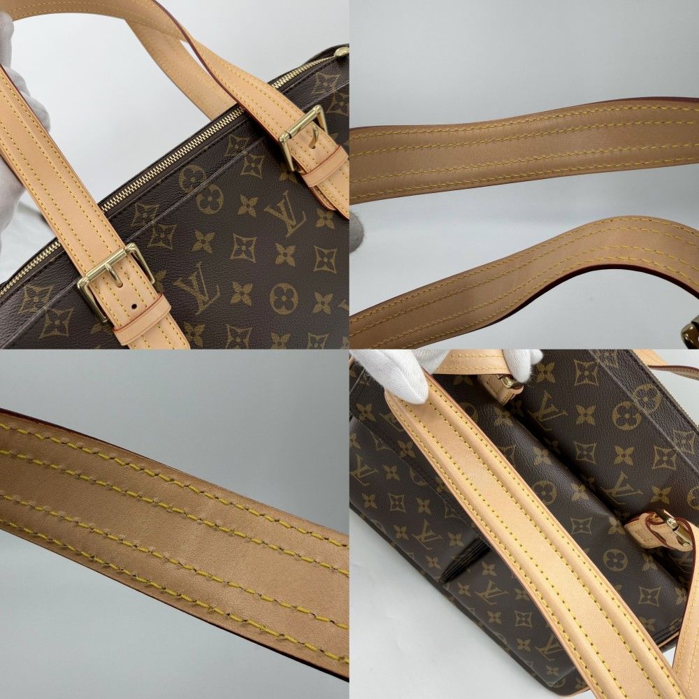 Louis Vuitton Tote Multiplicity Handbag Shoulder Monogram Canvas Brown Gold — view 6