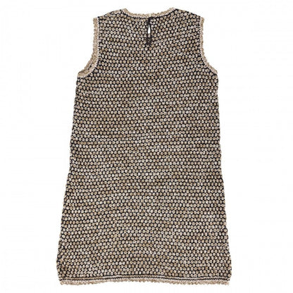 Chanel Dress Sleeveless 36 Blue Brown Rayon Nylon Spring Summer — view 2