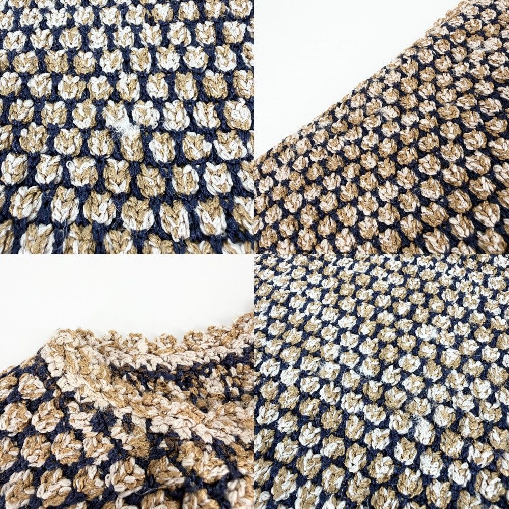 Chanel Dress Sleeveless 36 Blue Brown Rayon Nylon Spring Summer — view 6