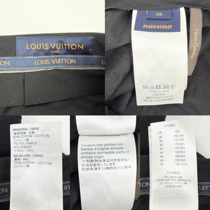 Louis Vuitton Monogram Embossed Trousers 36 Black Silver Cotton Nylon All — view 3