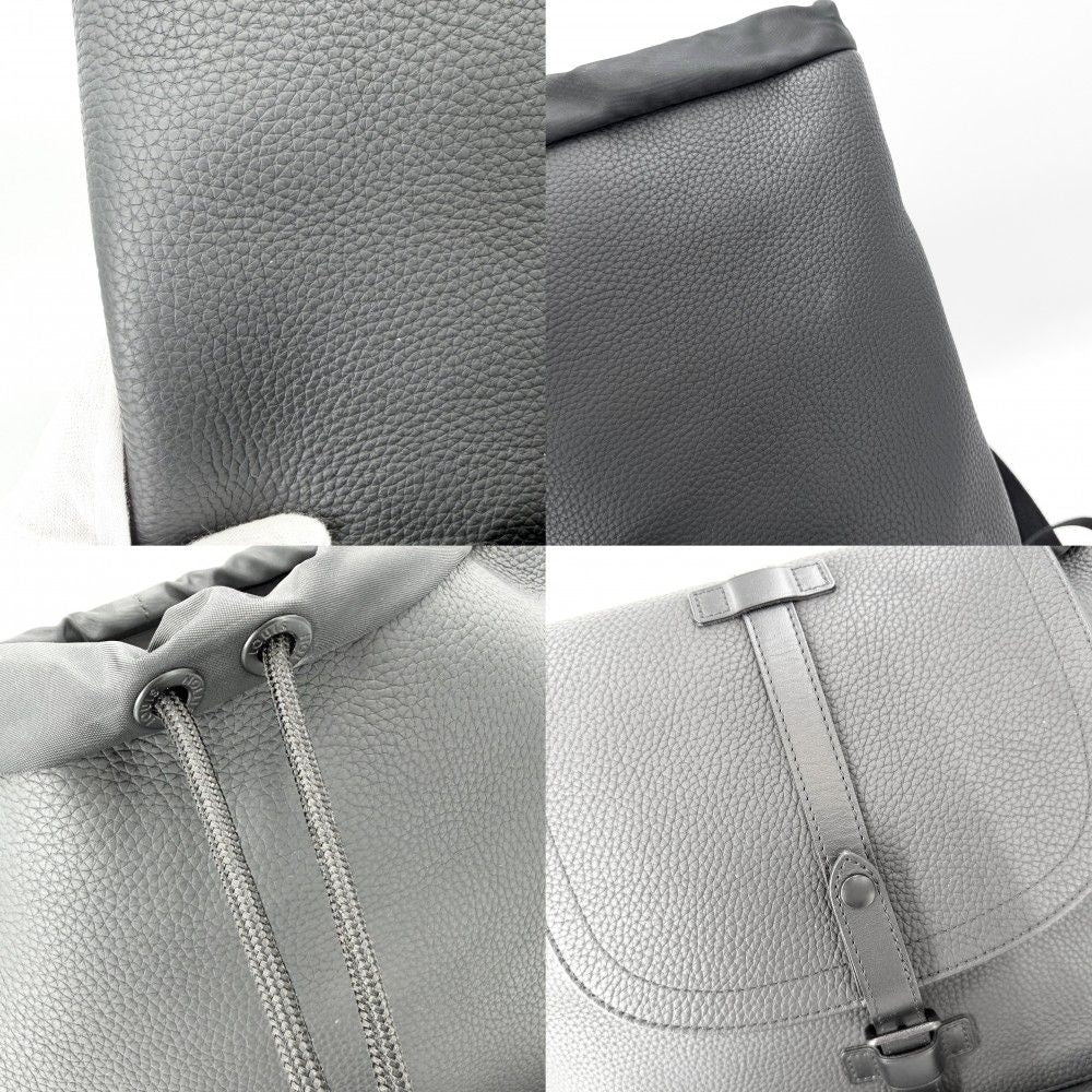 Louis Vuitton Backpack Christopher Slim Leather Black Silver — view 9