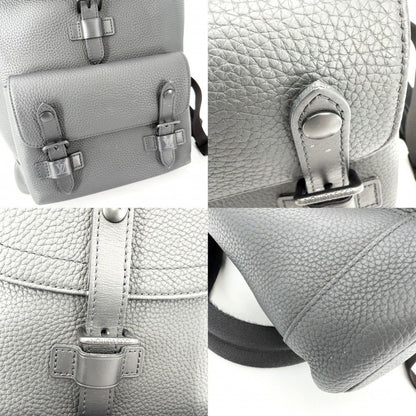 Louis Vuitton Backpack Christopher Slim Leather Black Silver — view 7