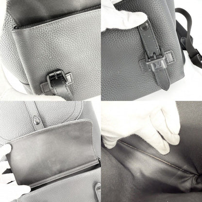Louis Vuitton Backpack Christopher Slim Leather Black Silver — view 8