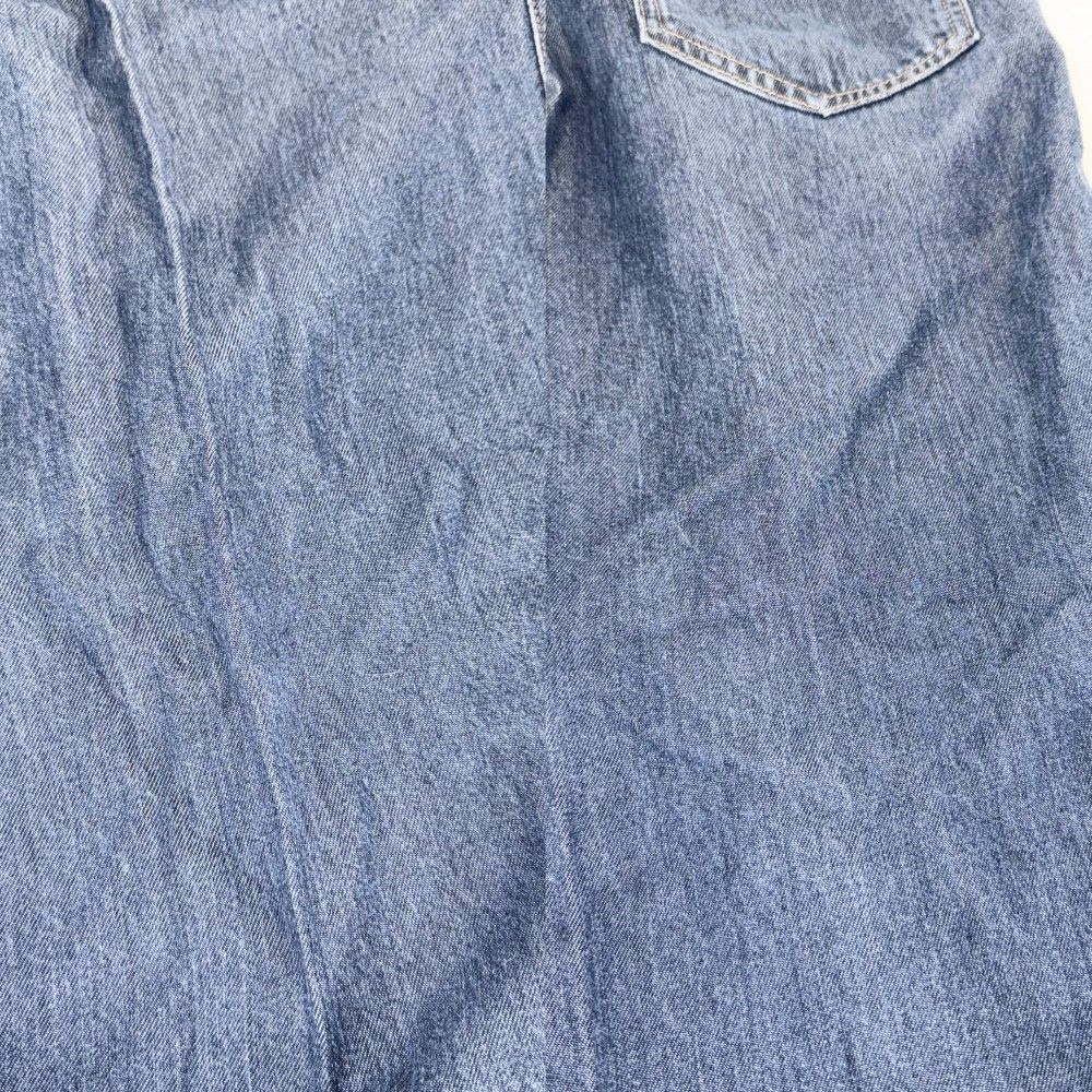 Miu Miu Denim Pants Back Logo Bottom 38 Indigo Lyocell — view 6