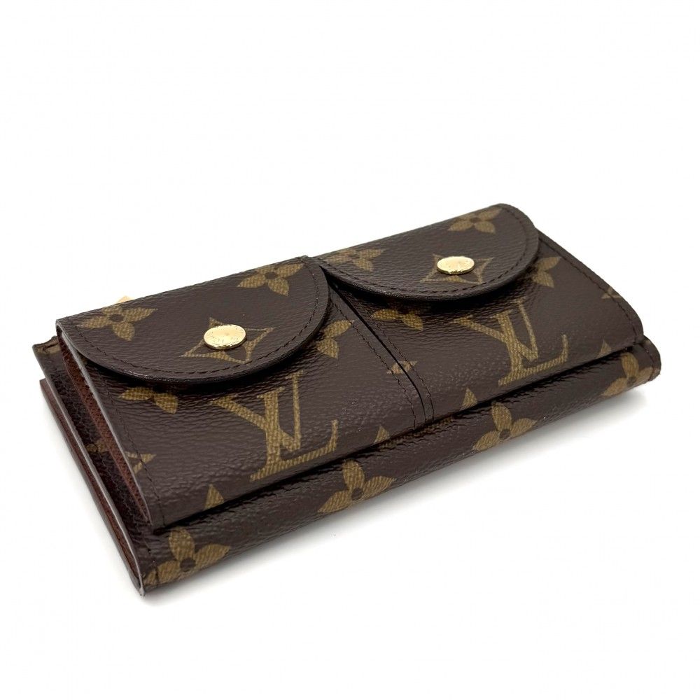 Louis Vuitton Coin Case Monogram Ceinture Pochette Duo Purse Brown Gold — view 3