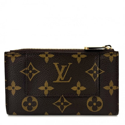 Louis Vuitton Coin Case Monogram Ceinture Pochette Duo Purse Brown Gold — view 2