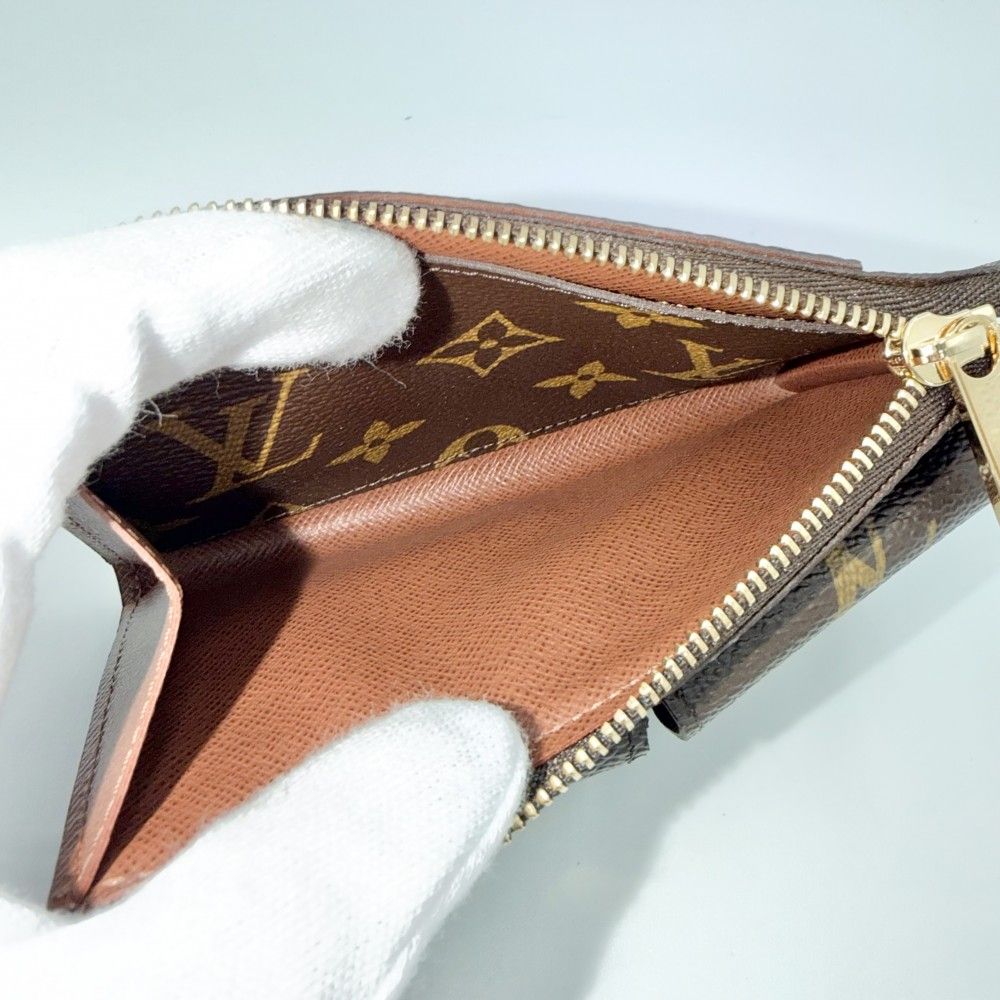 Louis Vuitton Coin Case Monogram Ceinture Pochette Duo Purse Brown Gold — view 4