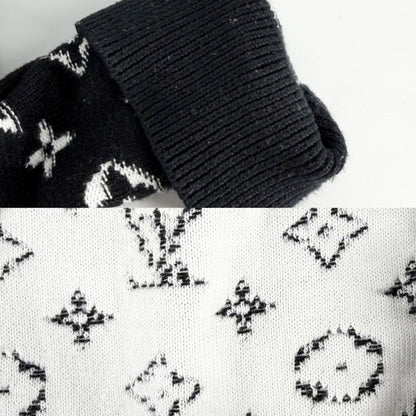 Louis Vuitton Knit Monogram Gradient Top Long Sleeve L Black Cotton Sweater — view 6