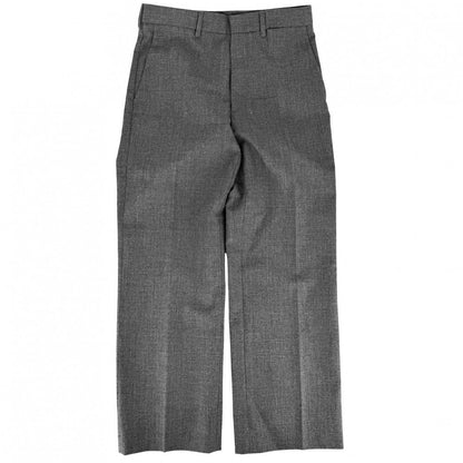 Miu Miu Pants Back Logo Bottom Trousers 38 Gray Wool