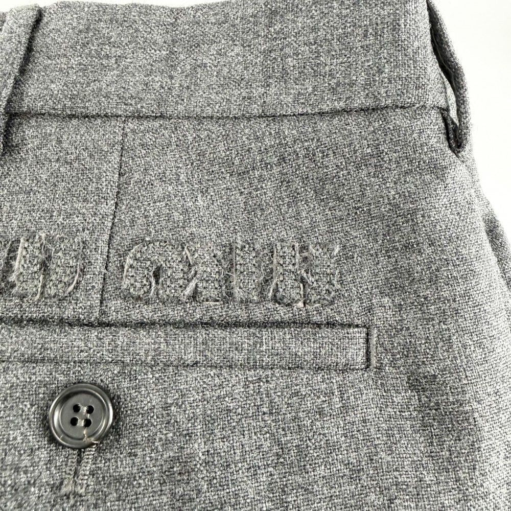 Miu Miu Pants Back Logo Bottom Trousers 38 Gray Wool — view 6