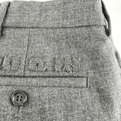 Miu Miu Pants Back Logo Bottom Trousers 38 Gray Wool — view 6
