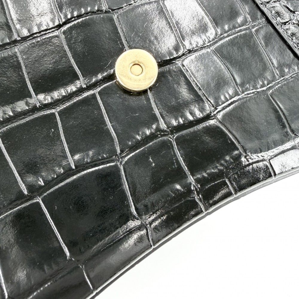 Balenciaga 2-Way Hourglass Small Shoulder Bag Crossbody Croco — view 7