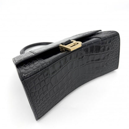 Balenciaga 2-Way Hourglass Small Shoulder Bag Crossbody Croco — view 3