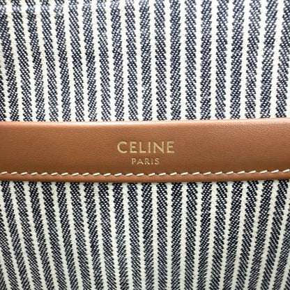 Celine 2-Way Triomphe Small Cabas Thais Shoulder Bag Crossbody Stripe Tote — view 5