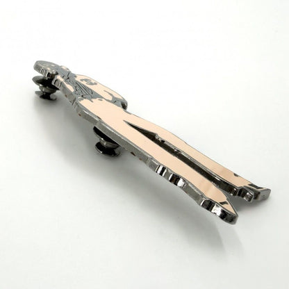 Chanel Brooch CC Logo Mademoiselle Coco Beige Silver — view 3