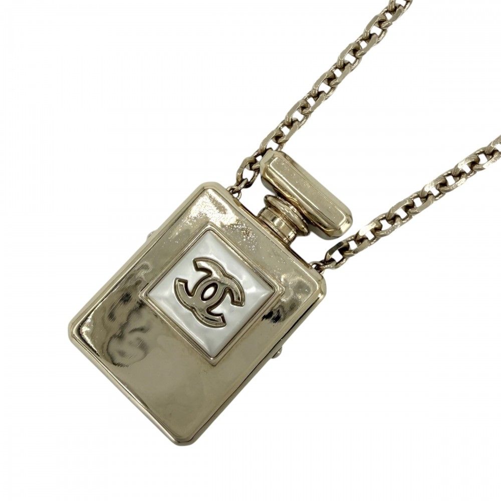 Chanel Necklace Perfume Motif CC Logo Long N°5 Gold Plated