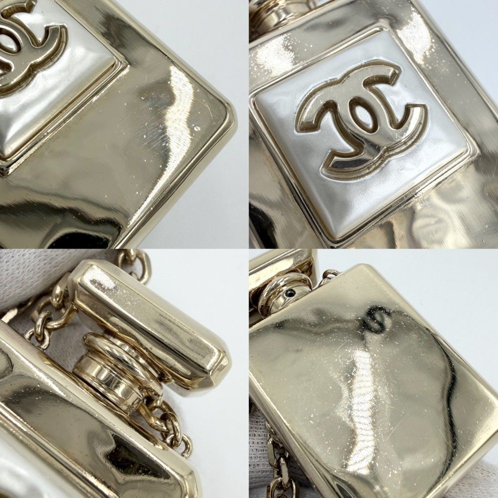 Chanel Necklace Perfume Motif CC Logo Long N°5 Gold Plated — view 6