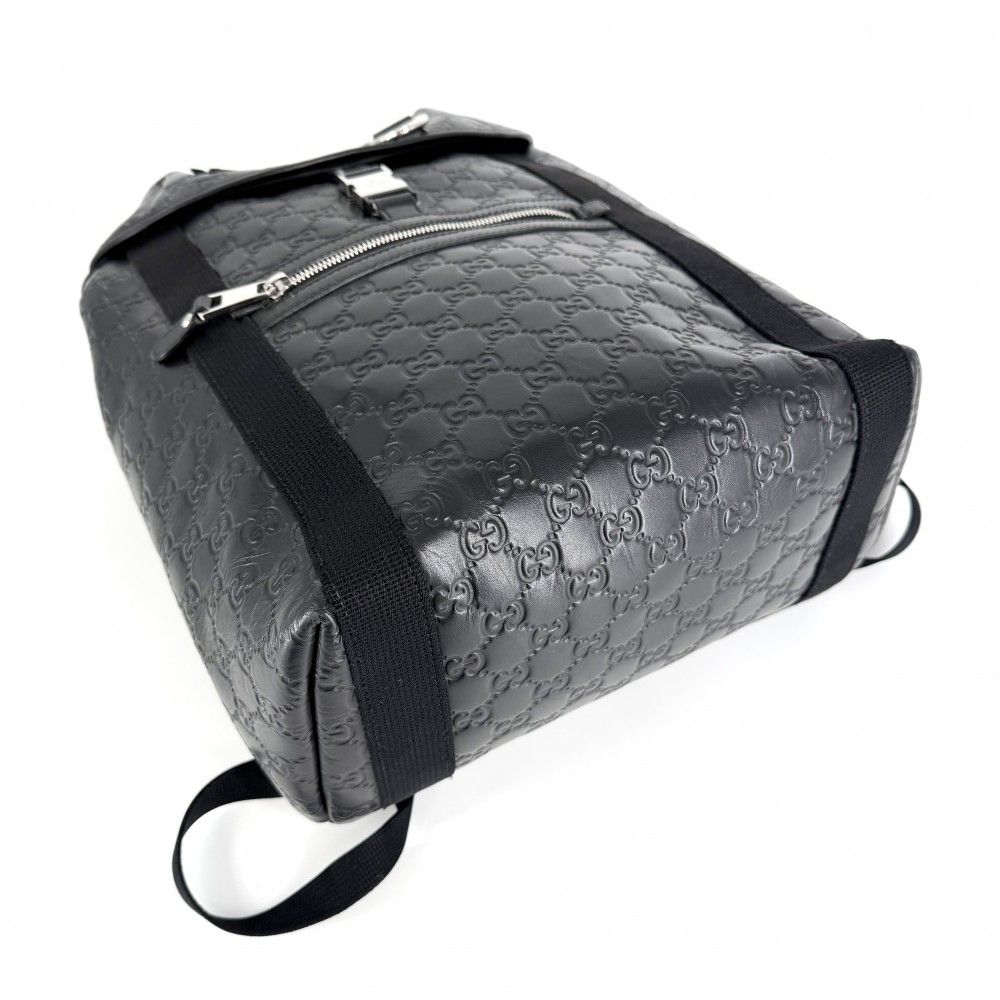 Gucci Backpack Guccissima Black Silver — view 3