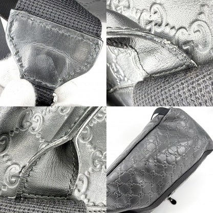 Gucci Backpack Guccissima Black Silver — view 7