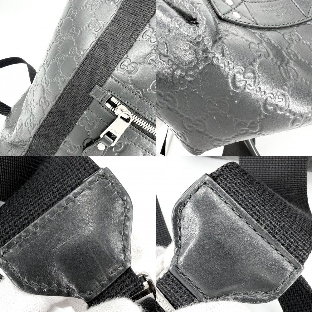 Gucci Backpack Guccissima Black Silver — view 6