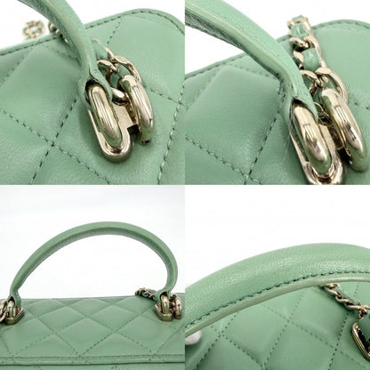 Chanel 2-Way Quilted Vanity Chain Shoulder Bag Mini Pochette Crossbody CC Logo — view 9