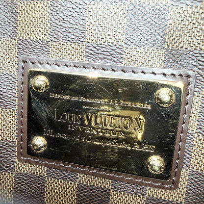 Louis Vuitton Tote Hampstead MM Handbag Shoulder Damier Canvas Brown Gold — view 6
