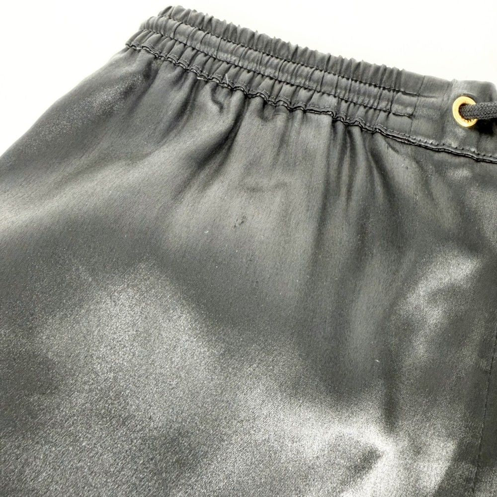 Celine Pants Straight Jersey Satin Long 36 Black Gold Acetate Silk — view 4