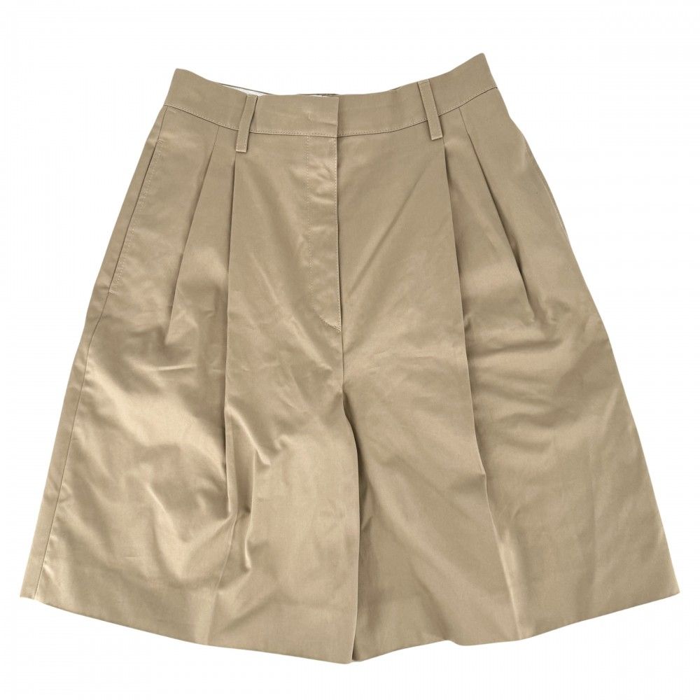 Prada Pants Shorts Beige Silver Cotton Spring Autumn