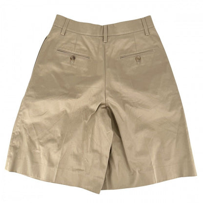 Prada Pants Shorts Beige Silver Cotton Spring Autumn — view 2