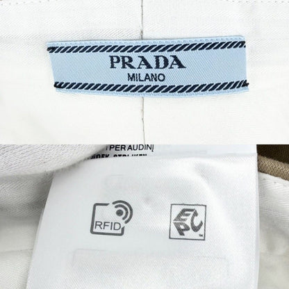 Prada Pants Shorts Beige Silver Cotton Spring Autumn — view 3