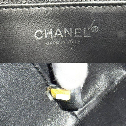 Chanel Handbag Quilted Medallion Tote CC Logo Shoulder Caviar Leather Black — view 5