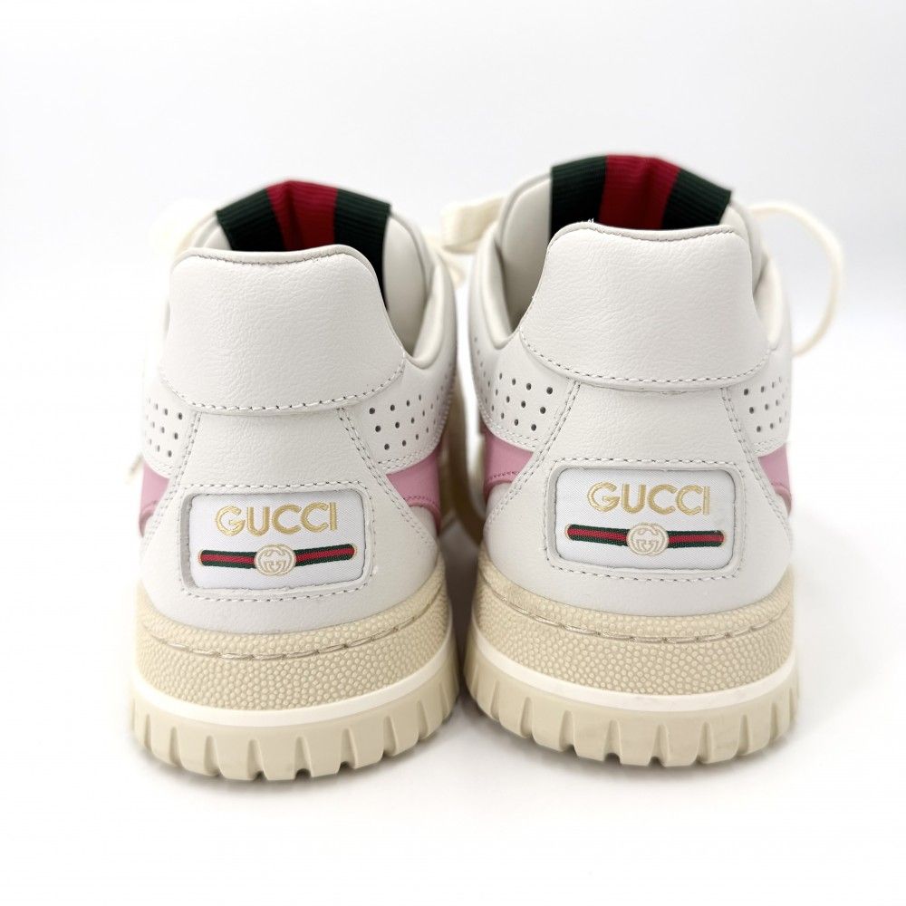 Gucci Sneakers Reweb Low Cut Shoes 35.5 Leather White Pink — view 4