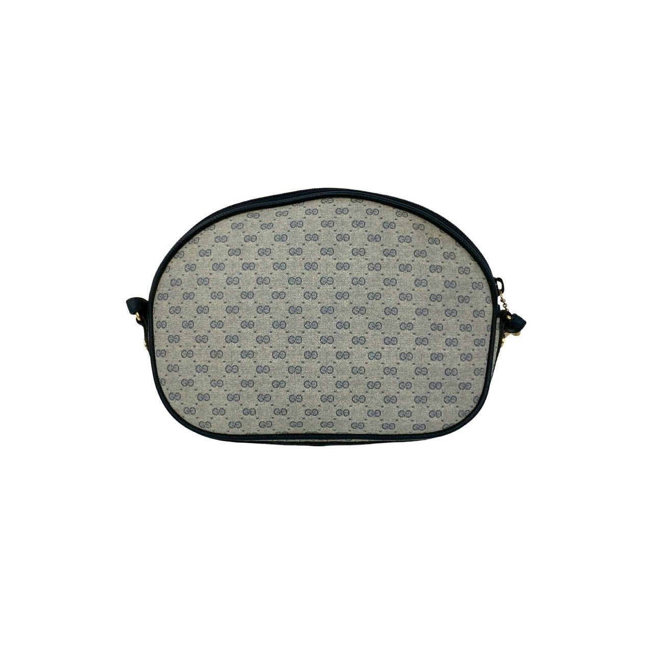Gucci Vintage Micro GG Logo Leather Shoulder Bag Pochette Crossbody Navy — view 3