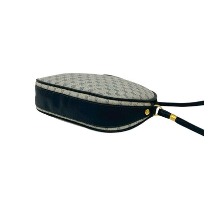 Gucci Vintage Micro GG Logo Leather Shoulder Bag Pochette Crossbody Navy — view 8