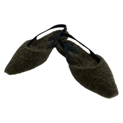 Brunello Cucinelli Sandals 36 Khaki Gray Black Leather — view 2