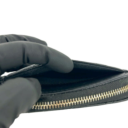 Chanel Quilted CC Logo Lambskin Leather Coin Case Black — view 9