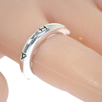 Chanel Logo Ring 925 Sterling Silver Vintage