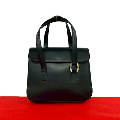 Dior Vintage Logo Leather Tote Black